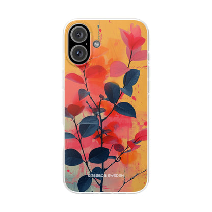 Yellow Botanical Splash - Flexi iPhone 16 Phone Case