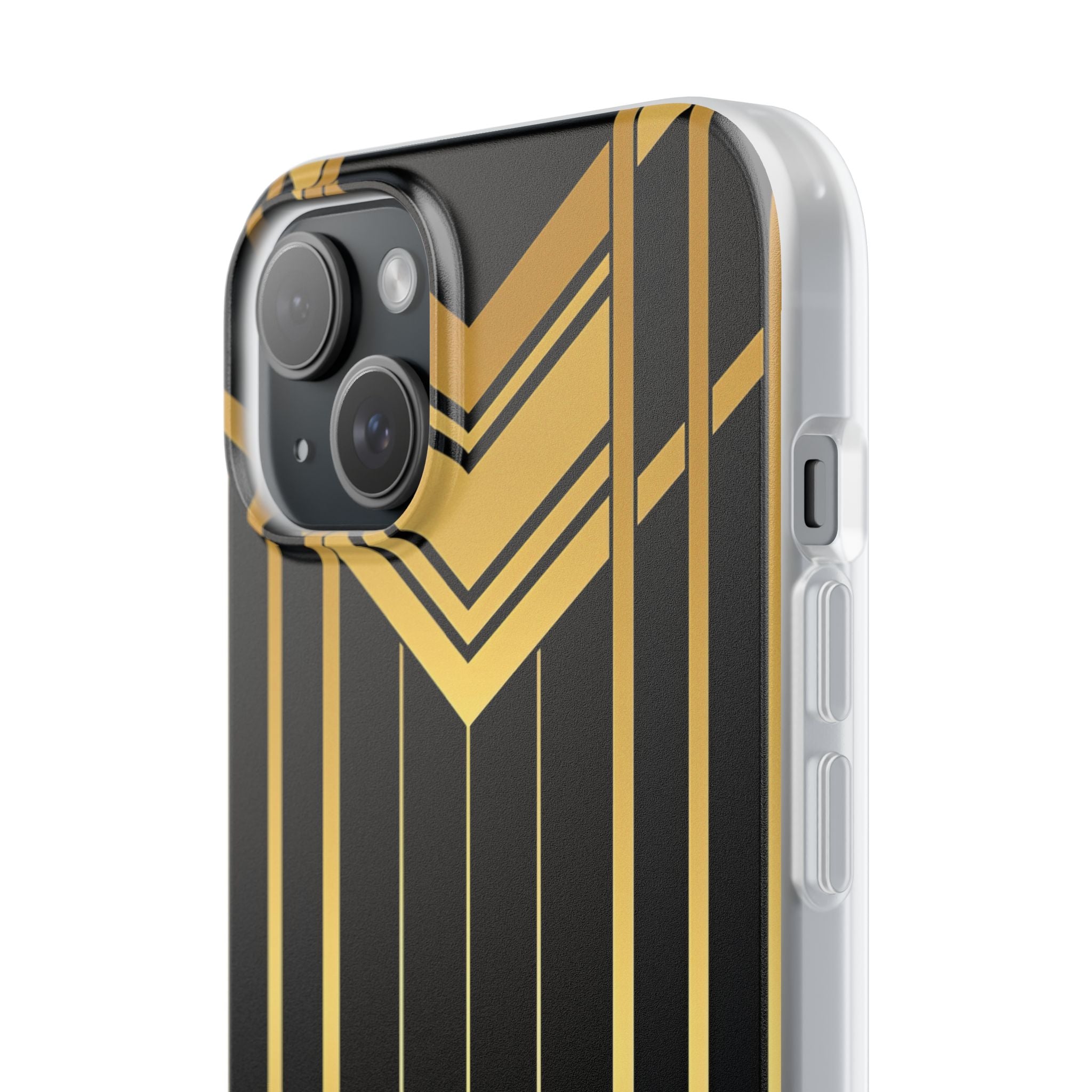 "Golden Art Deco Symmetry in Geometric Elegance" iPhone 15 - Flexi Phone Case