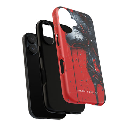 Textured Crimson Bloom iPhone 16  Tough+ Phone Case