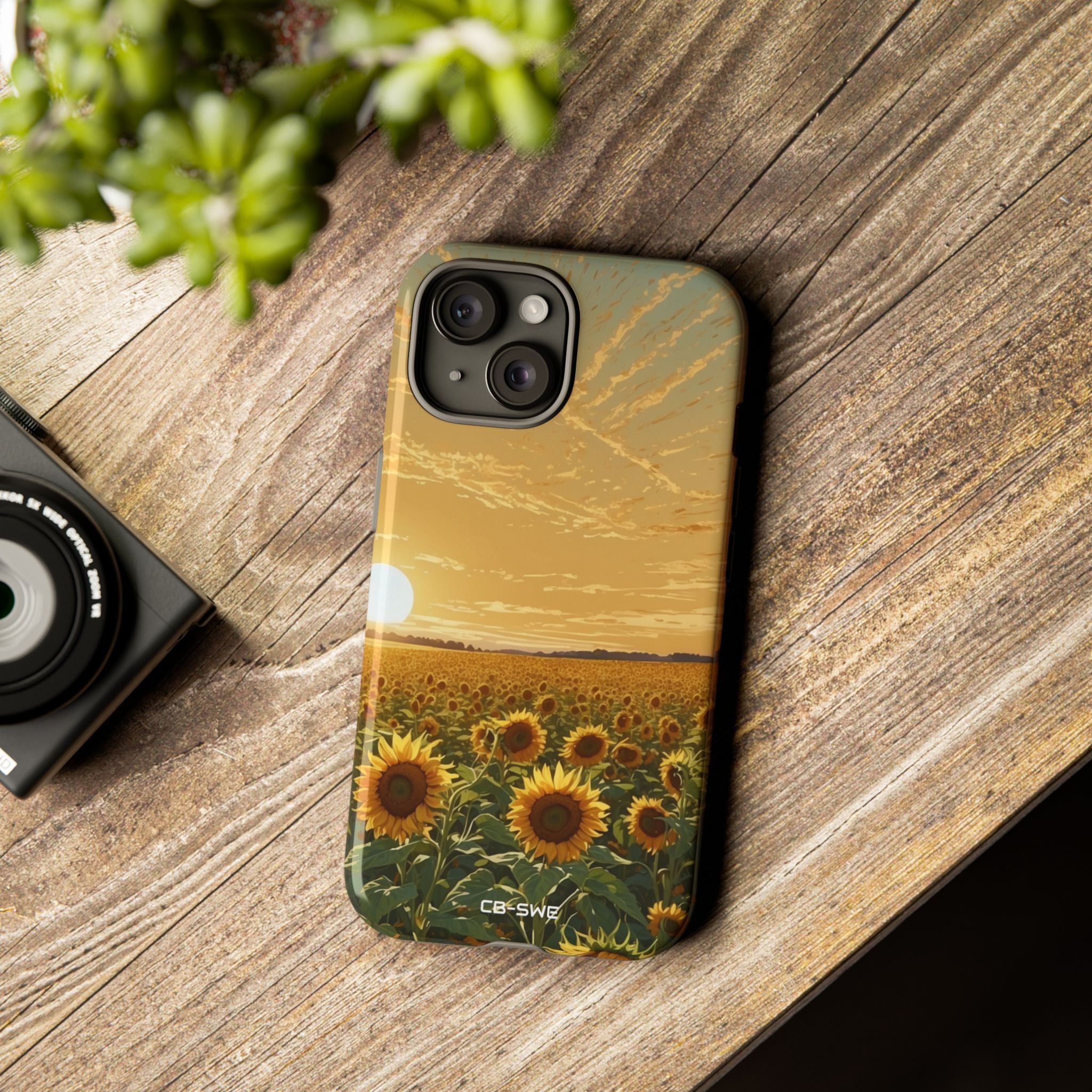 Sunflowers Embrace Sunset - iPhone Case