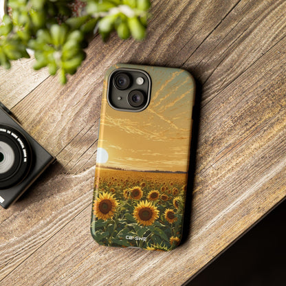 Sunflowers Embrace Sunset - iPhone Case