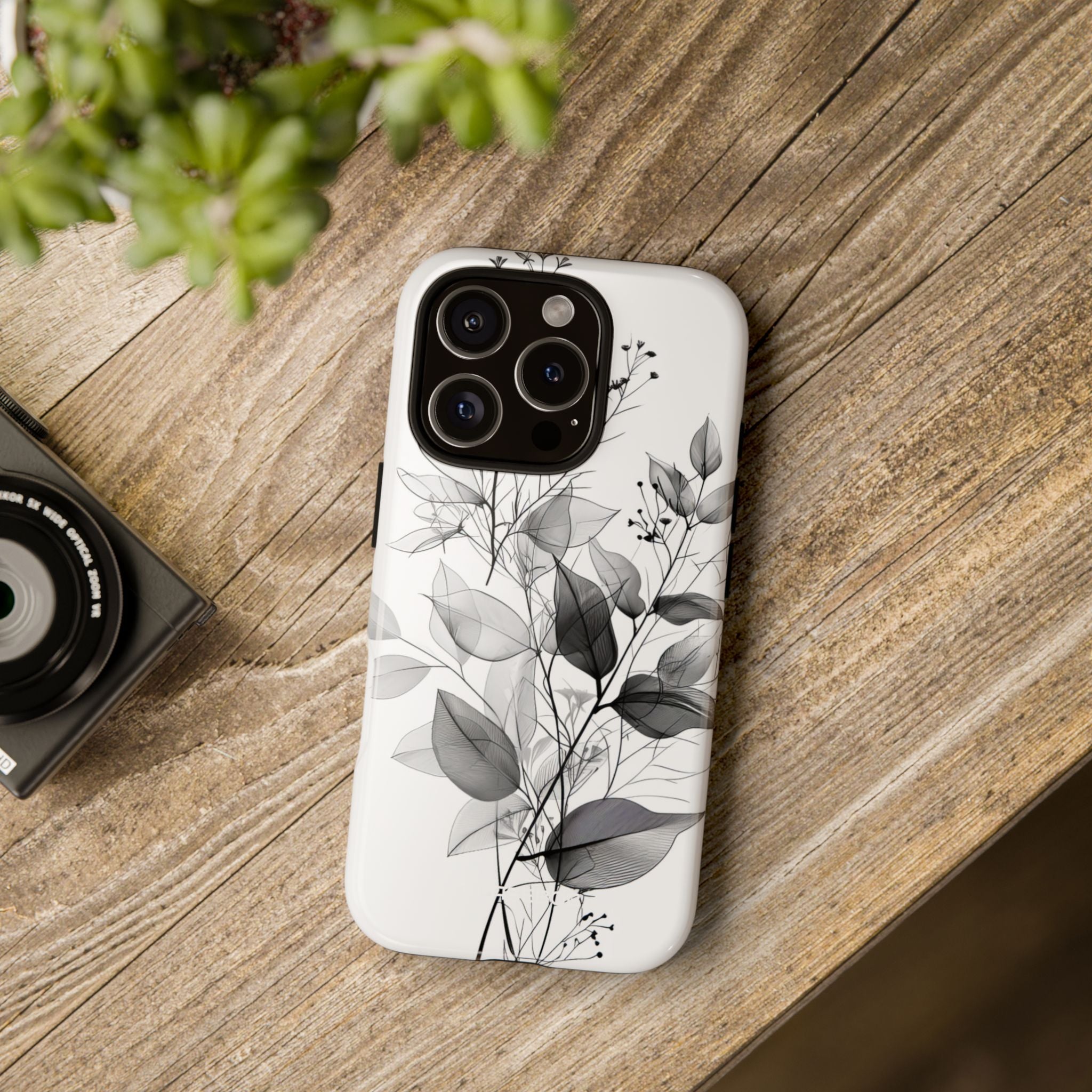 Botanical Elegance in Monochrome - for iPhone 16