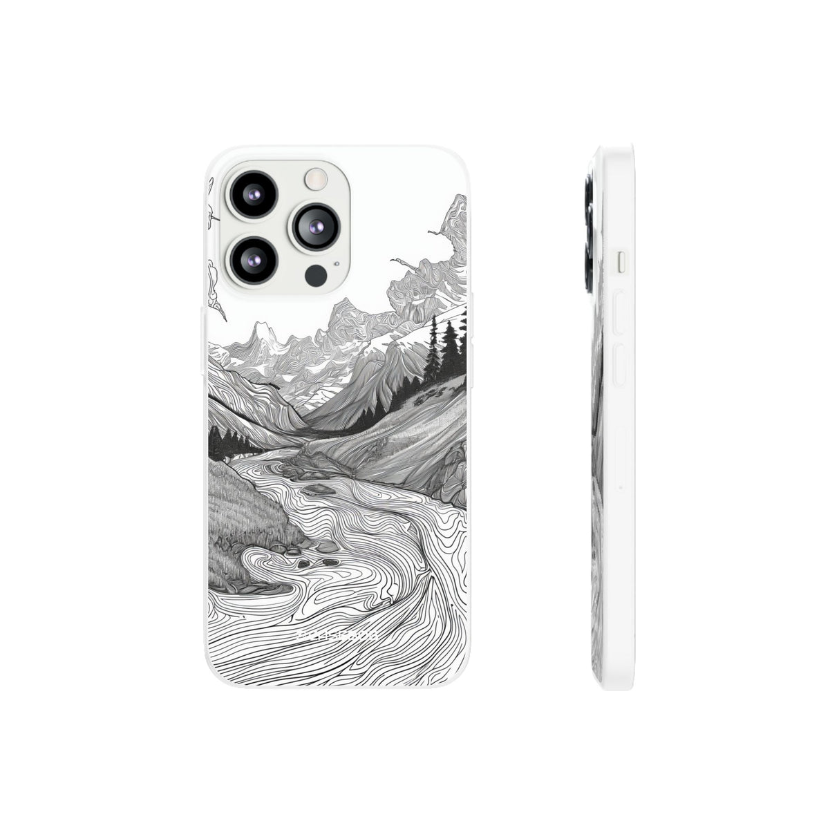 Monochrome Serenity | Flexible Phone Case for iPhone