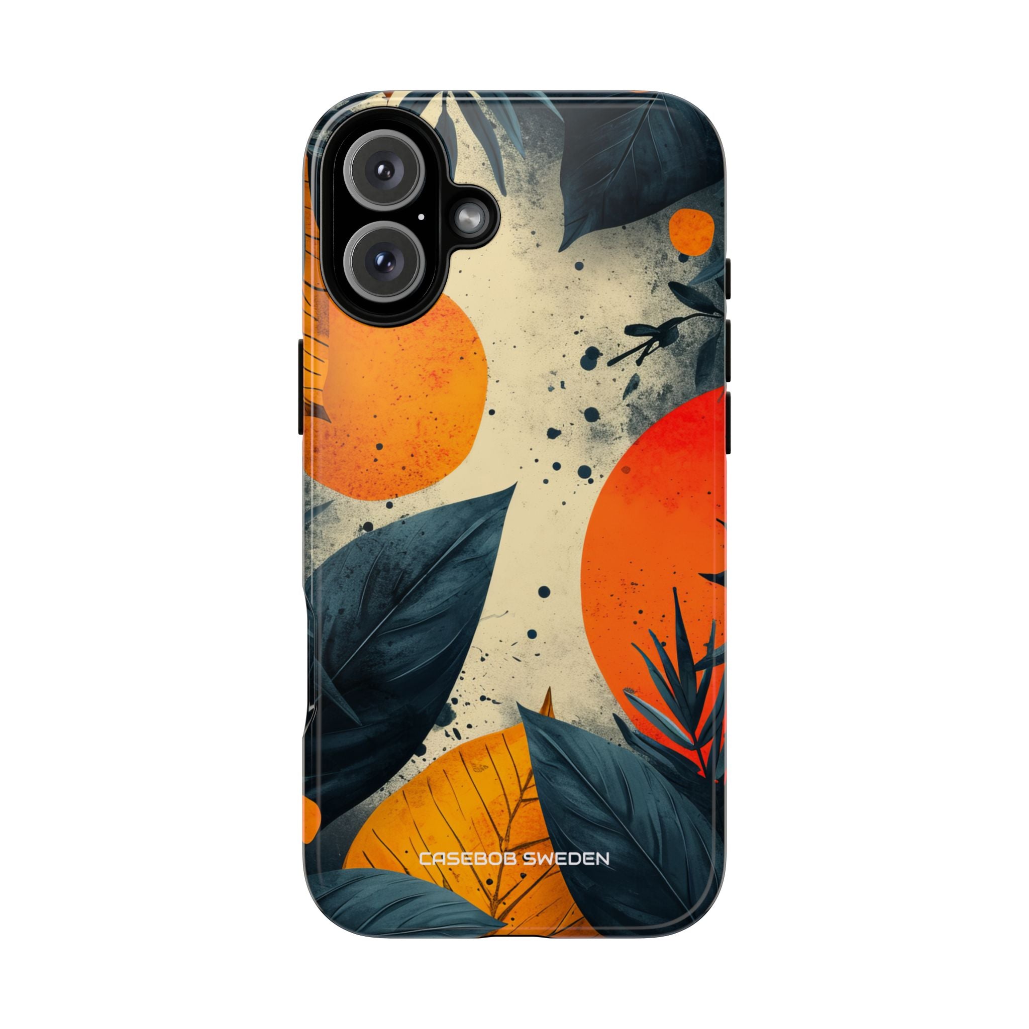 Tropical Blue Leaves - Tough iPhone 16 Phone Case