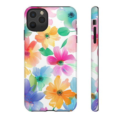 Vibrant Floral Impression - iPhone Case