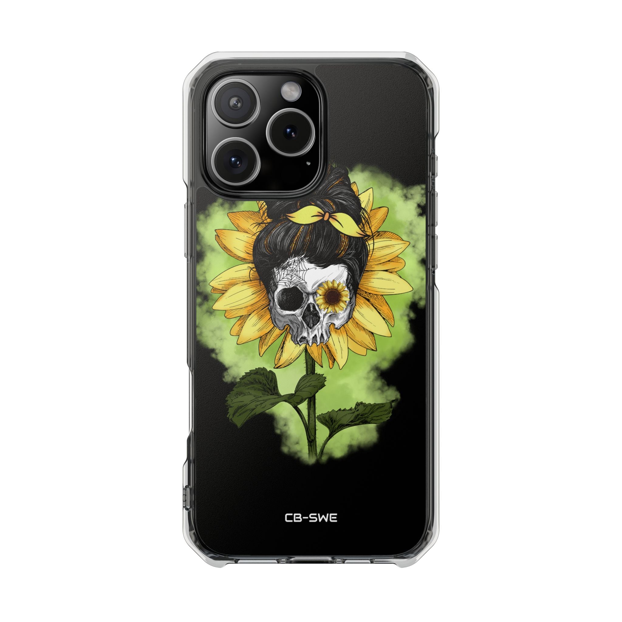 Sunflower Skull Fusion iPhone Case - Impact