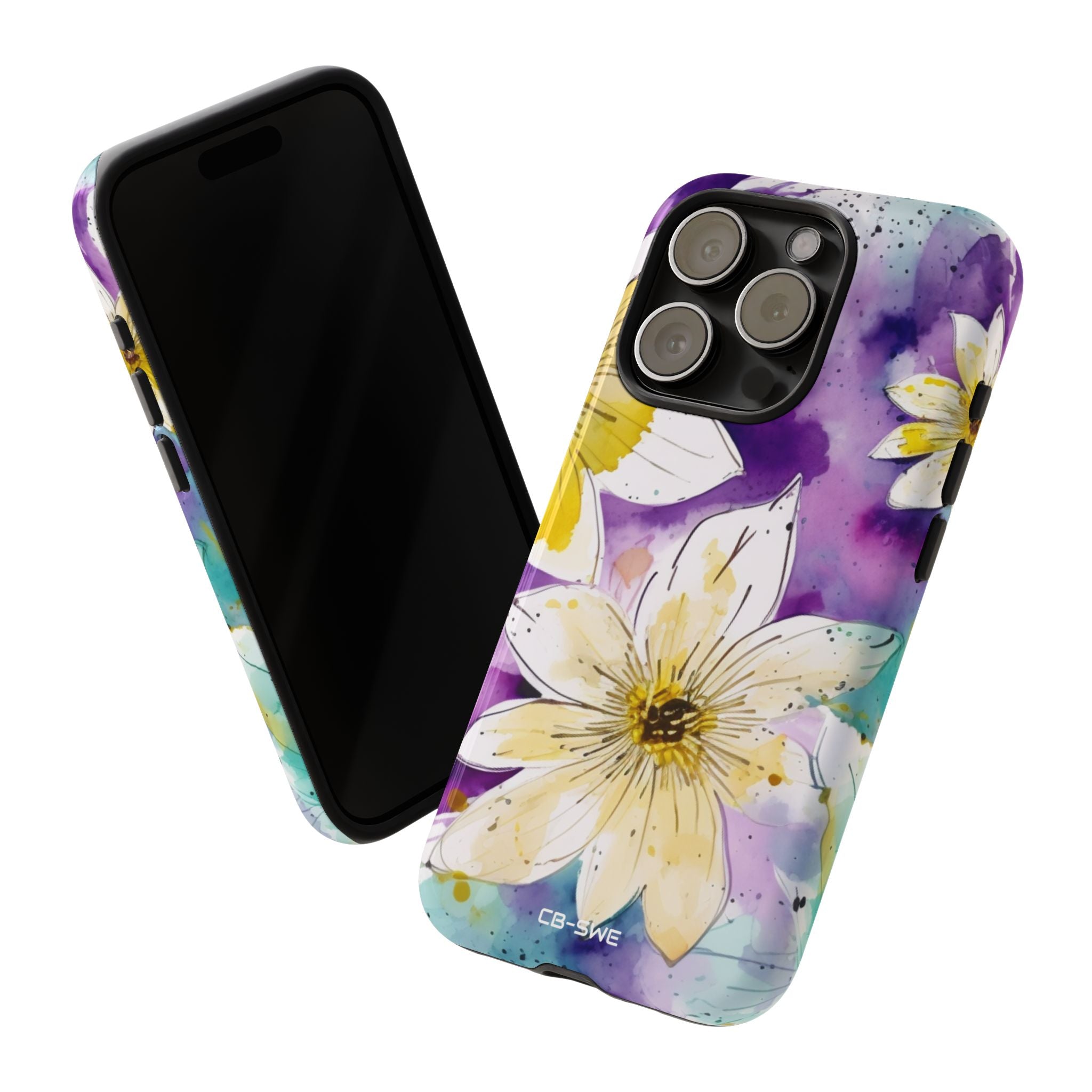 Vibrant Watercolor Flowers - iPhone Case