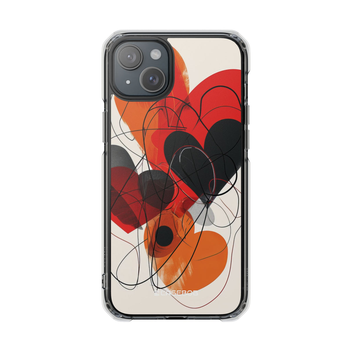 Fiery Hearts - Phone Case for iPhone (Clear Impact - Magnetic)