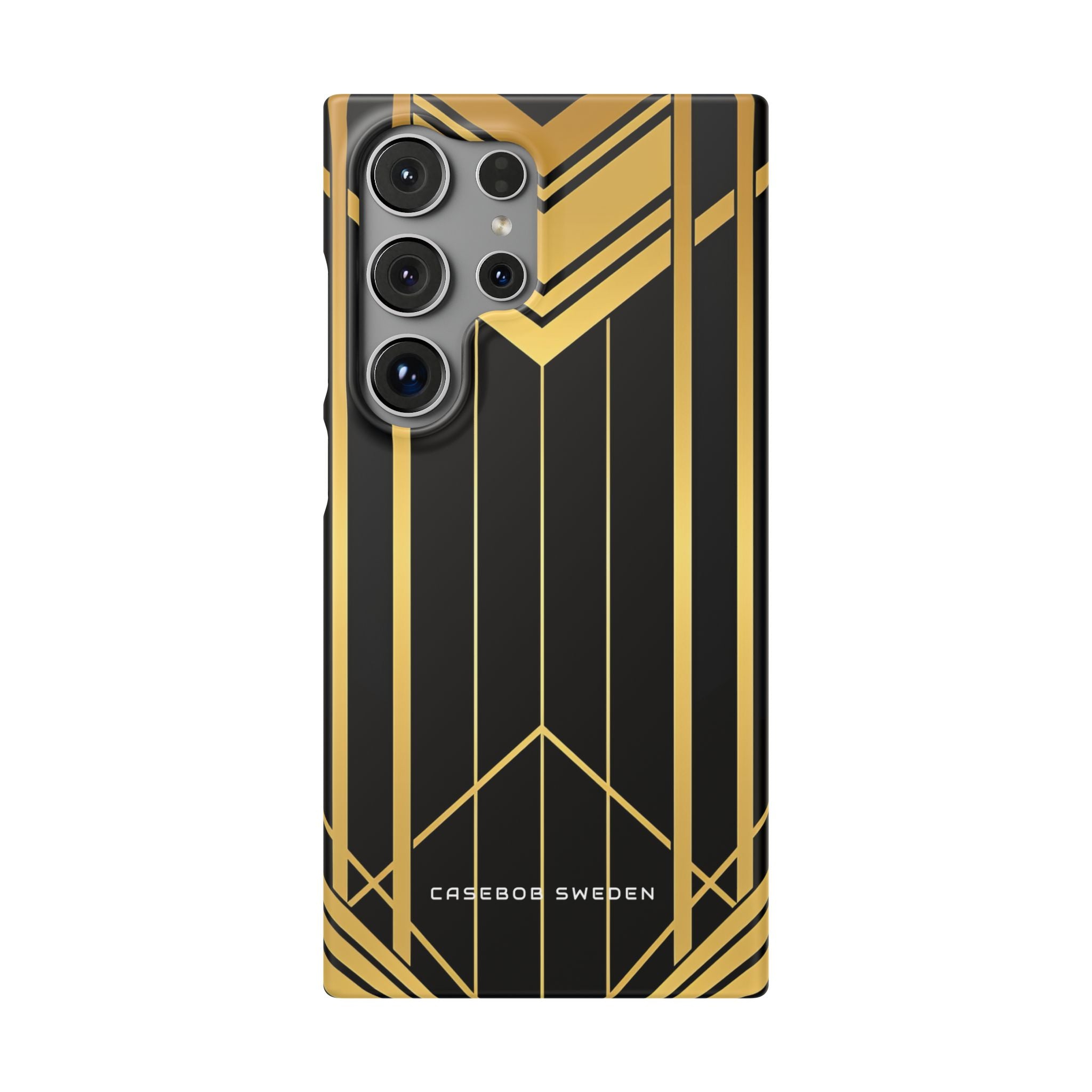 "Golden Art Deco Symmetry in Geometric Elegance" Samsung S24 - Slim Phone Case