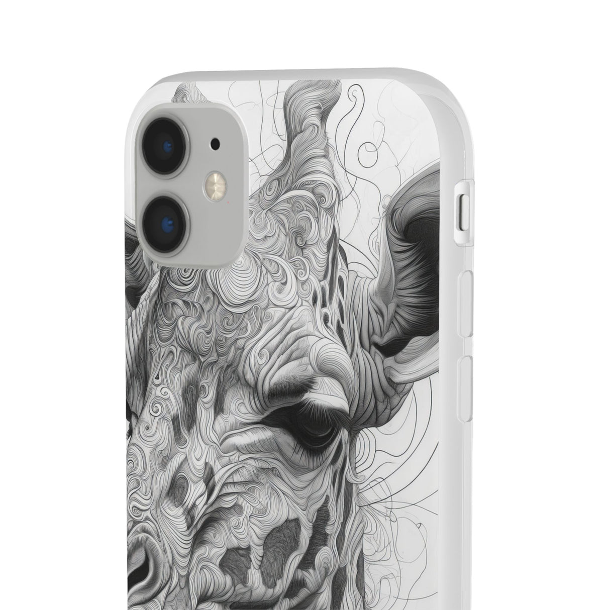 Monochrome Giraffe | Flexible Phone Case for iPhone