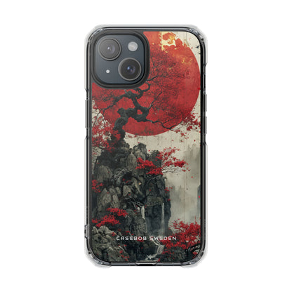 Zen Serenity in Red Harmony iPhone 15 - Clear Impact Phone Case