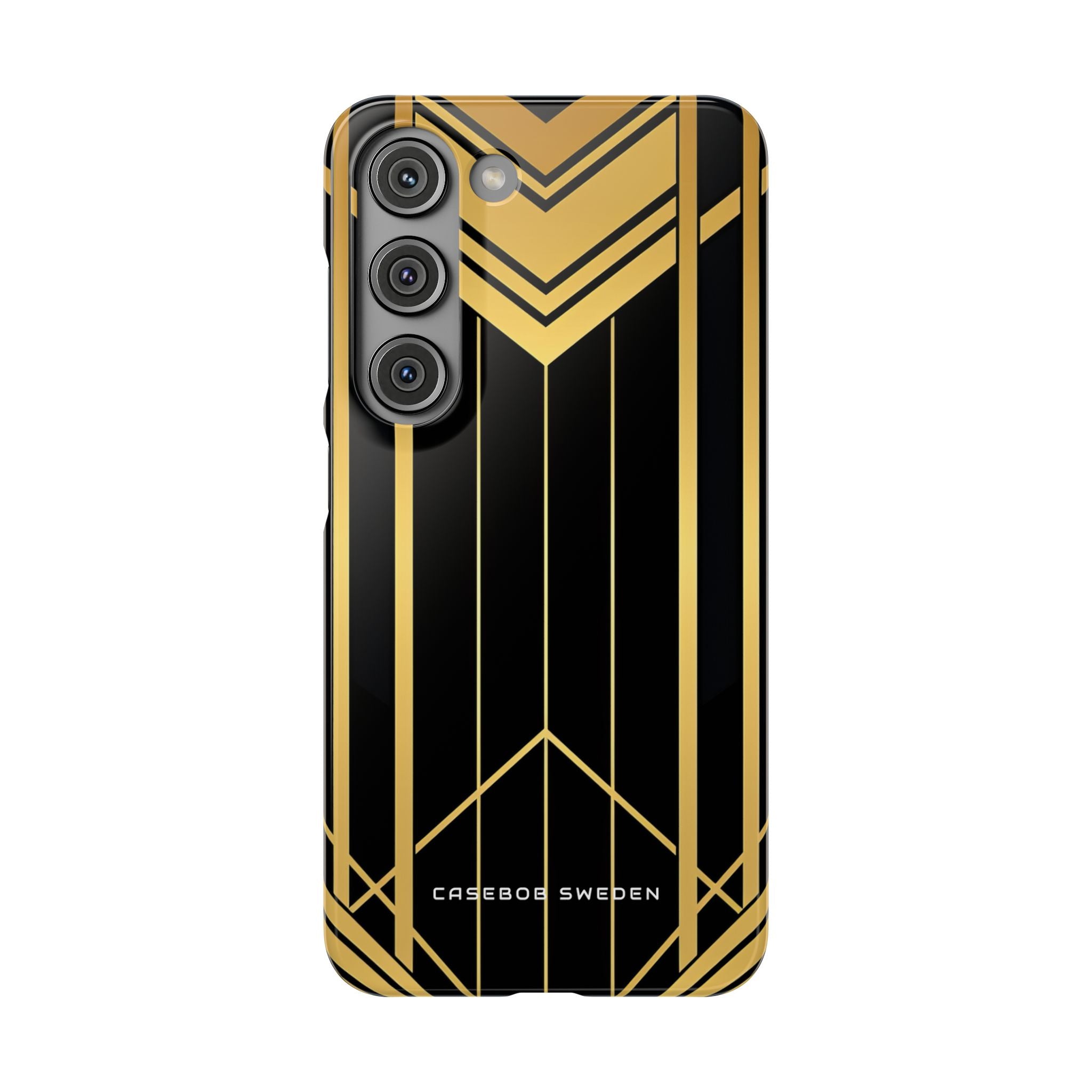 "Golden Art Deco Symmetry in Geometric Elegance" Samsung S23 - Slim Phone Case