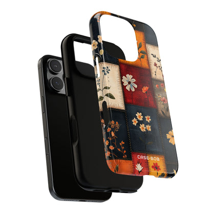 Patchwork Blossoms iPhone 16 Pro Case - Tough