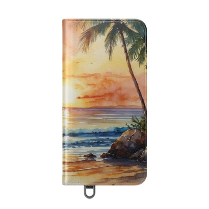 Golden Palm Sunset - Samsung S25+ Case - Lompakko