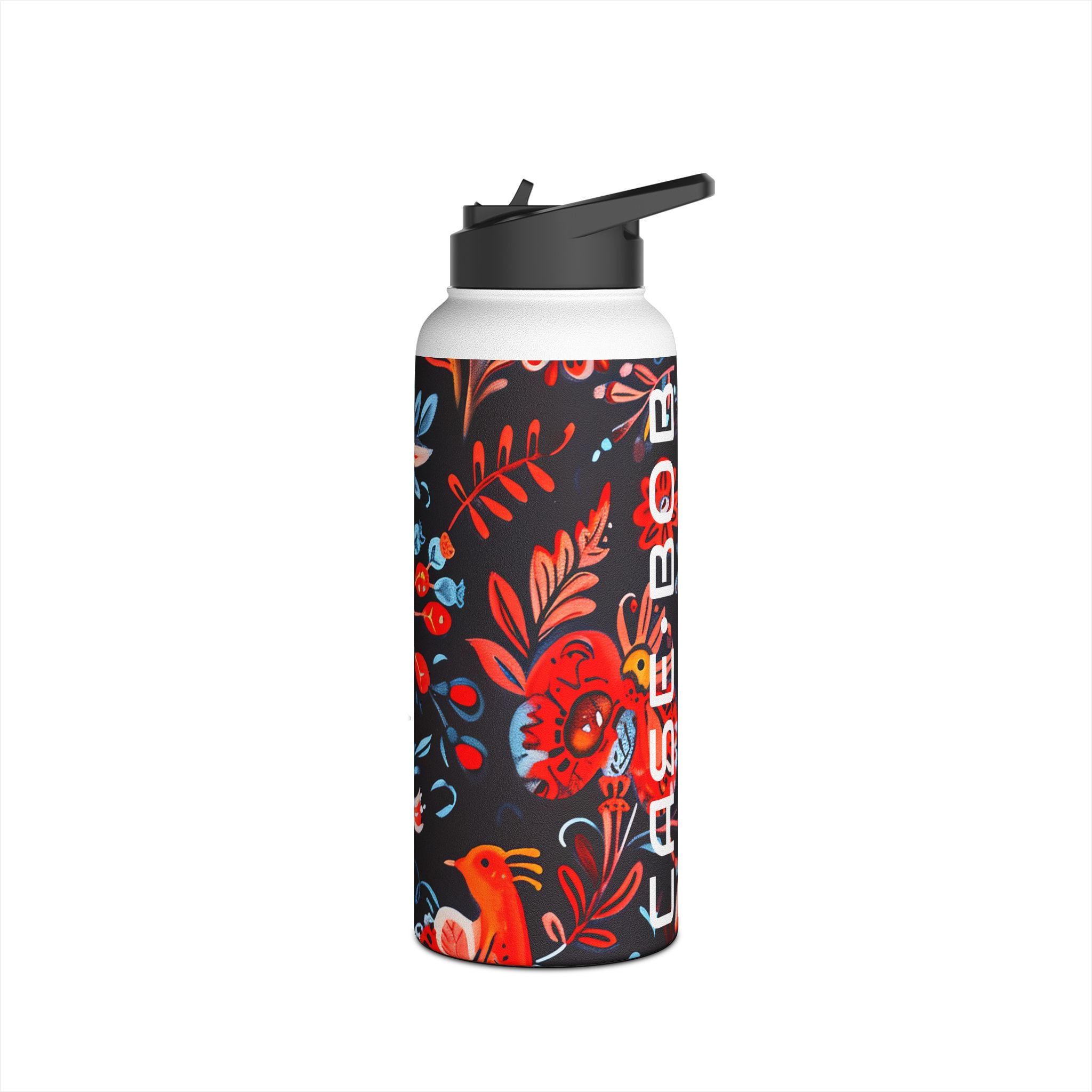 Folk Bird Flame - Stainless Steel Water Bottle