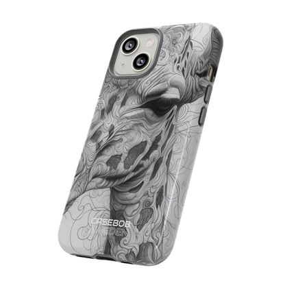 Swirling Giraffe Art iPhone 14 - Tough