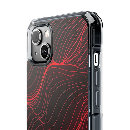 Crimson Waveform Flow iPhone 14 - Impact Clear+