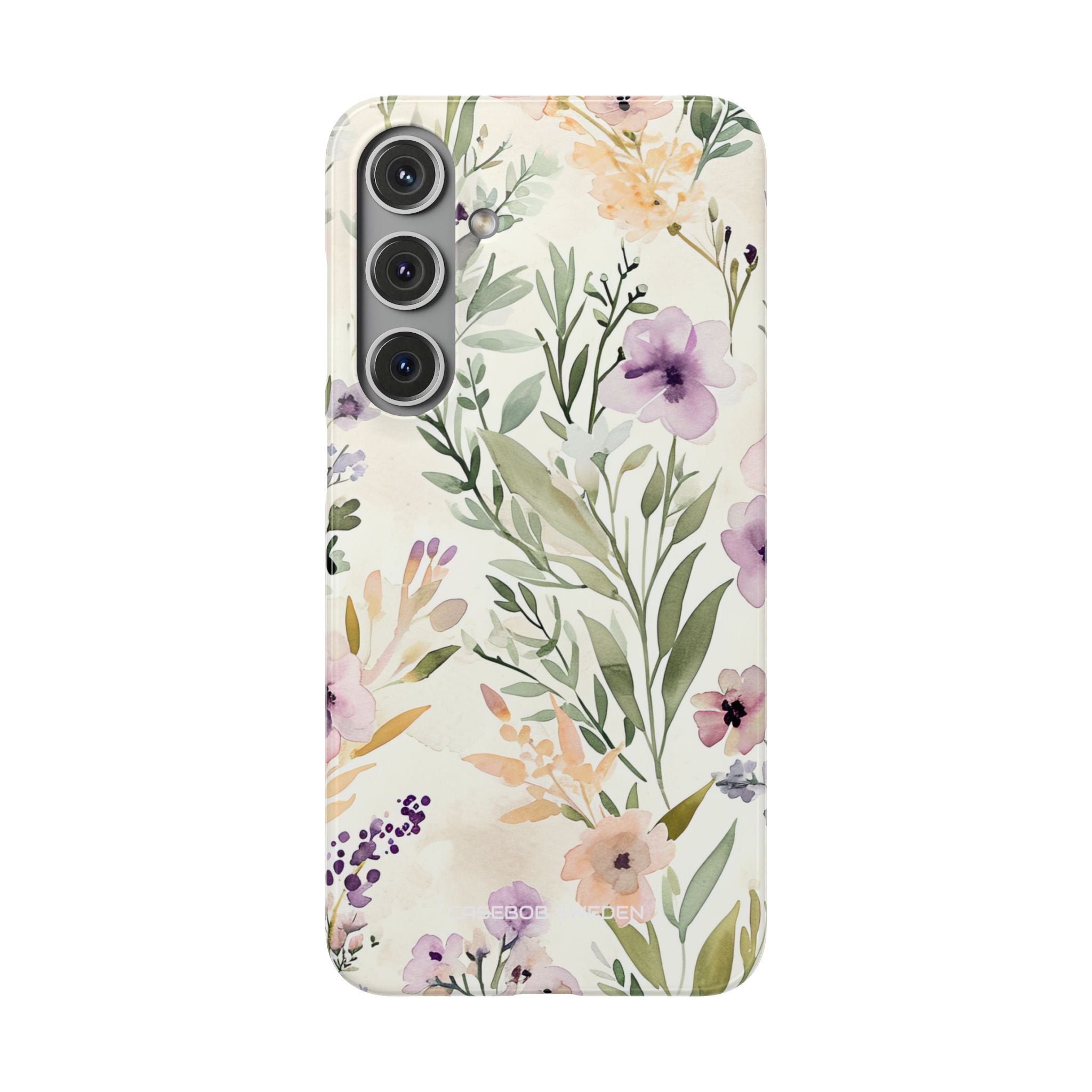 Soft Green Lavender Floral Pattern - Slim Samsung S24 Phone Case