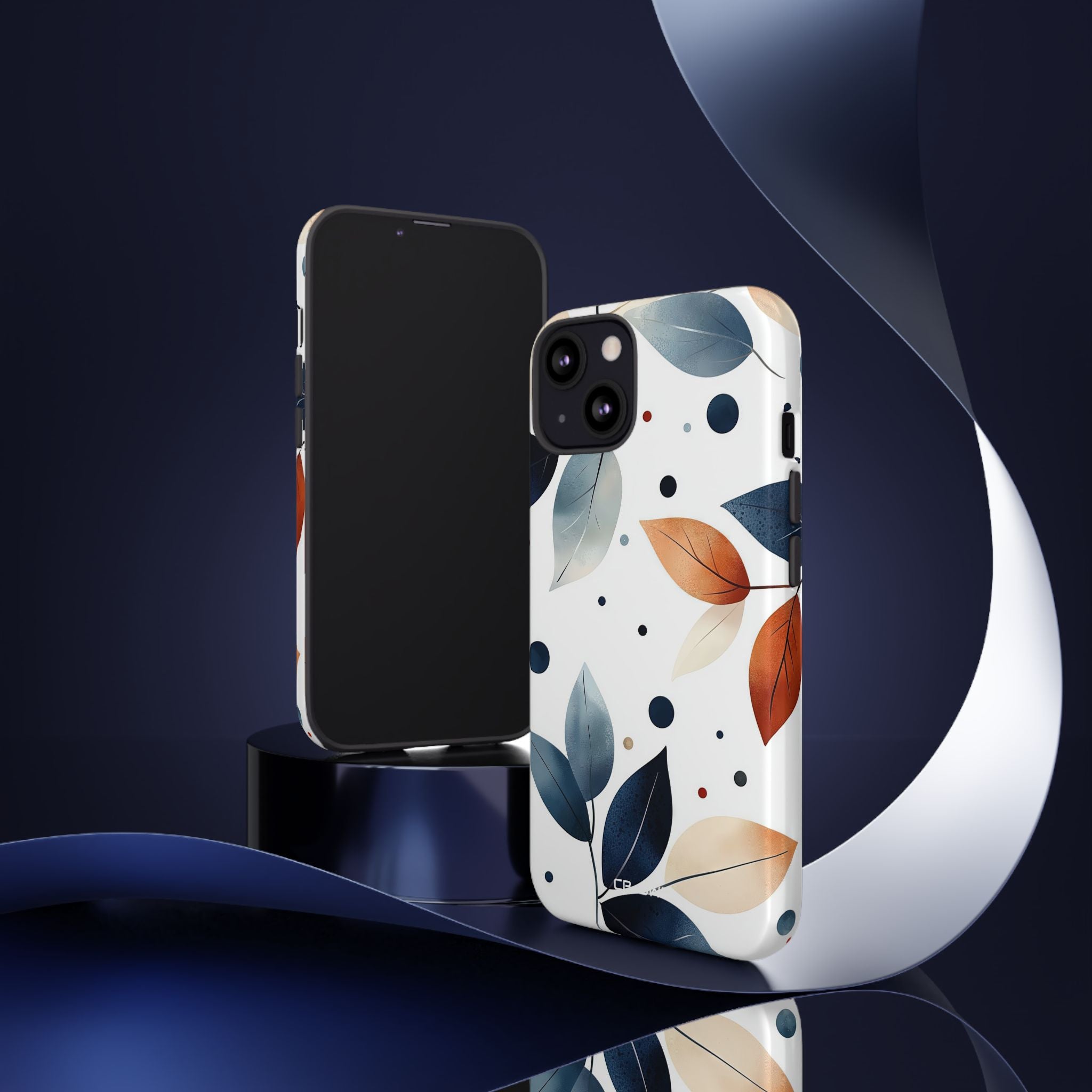 Leaves And Circles - iPhone Case