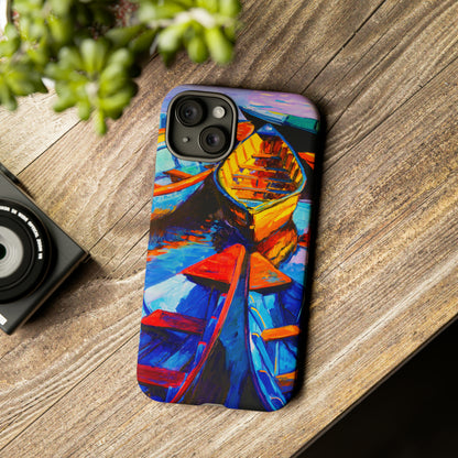 Oil painting - Wooden Boat - Protective Phone Case