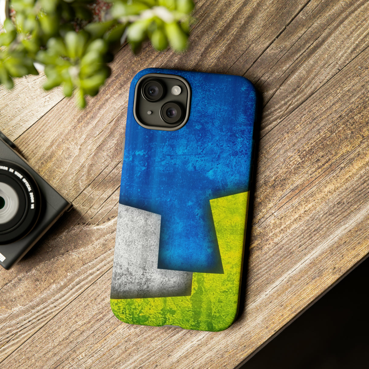 Blue Abstract Art - Protective Phone Case