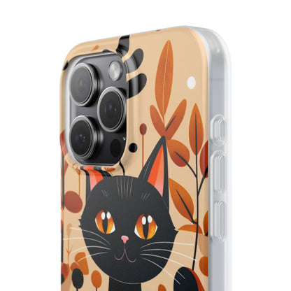 Black Cat Glow iPhone 15 Pro Max Case - Soft