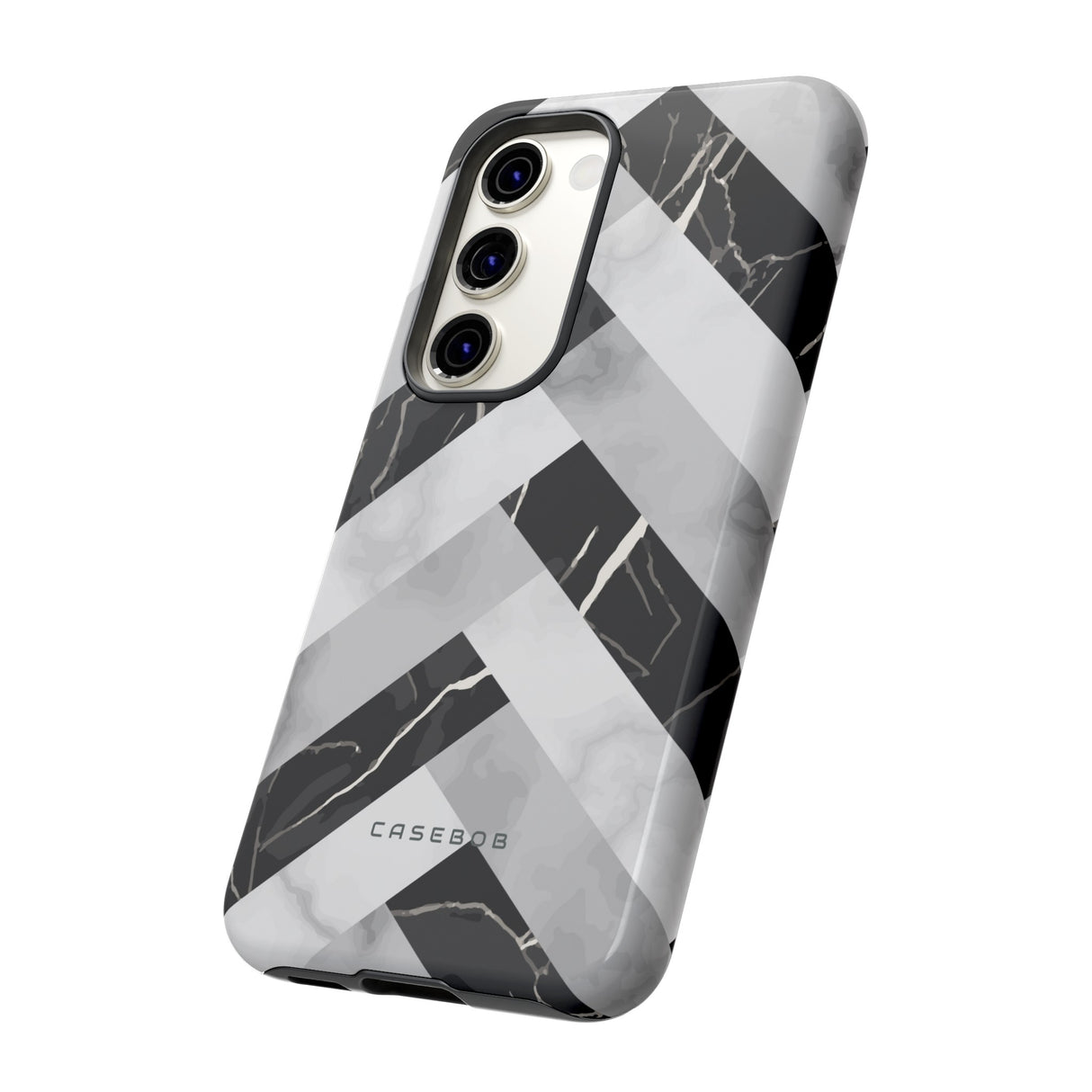 Grey Herringbone - Protective Phone Case