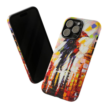 Oil Panting - Enamoured under Umbrella - Protective Phone Case