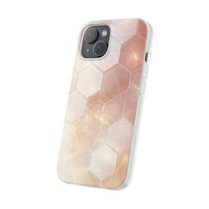 Honeycomb Glow iPhone 15 Case - Soft
