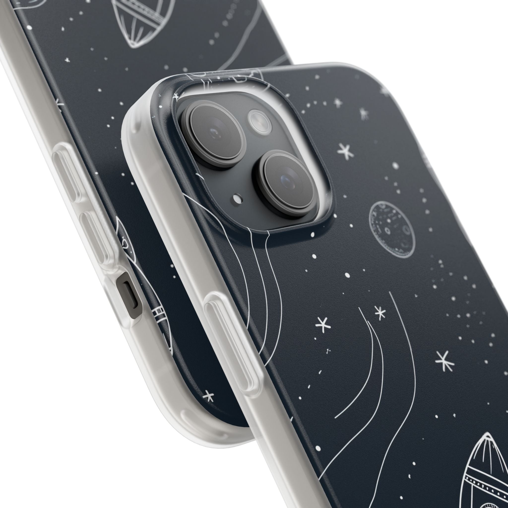 Cosmic Doodle Adventure | Flexible Phone Case for iPhone