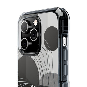 Monochrome Dynamics - Phone Case for iPhone (Clear Impact - Magnetic)