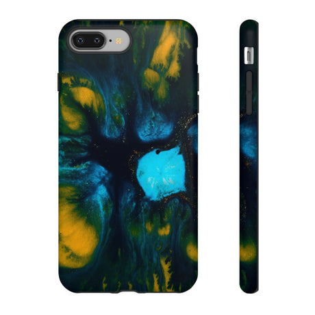 Blue Flower Ink Art iPhone Case (Protective) iPhone 8 Plus Matte Phone Case