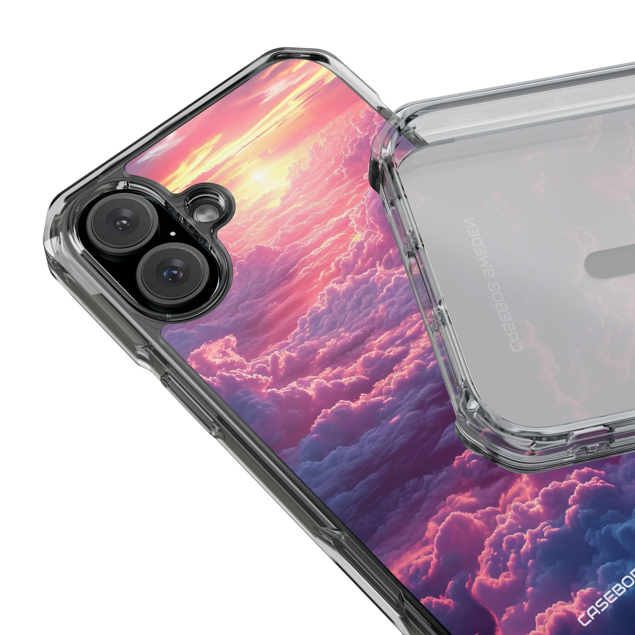 Pink Purple Clouds - Clear Impact iPhone 16 Phone Case