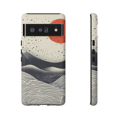 Red Sun Over Flowing Horizons Google Pixel 6 - Tough Phone Case