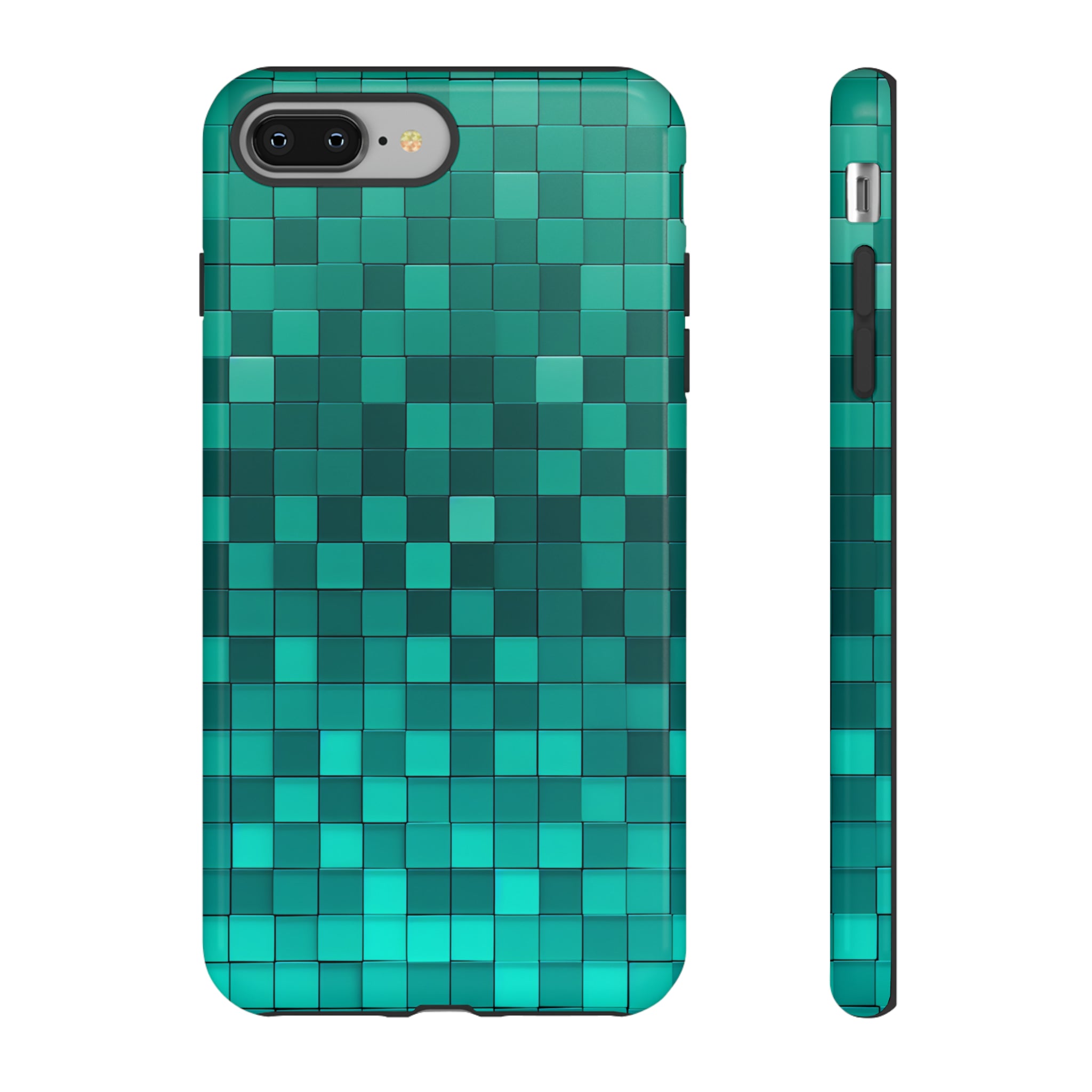 Teal Tones Mosaic - Protective Phone Case