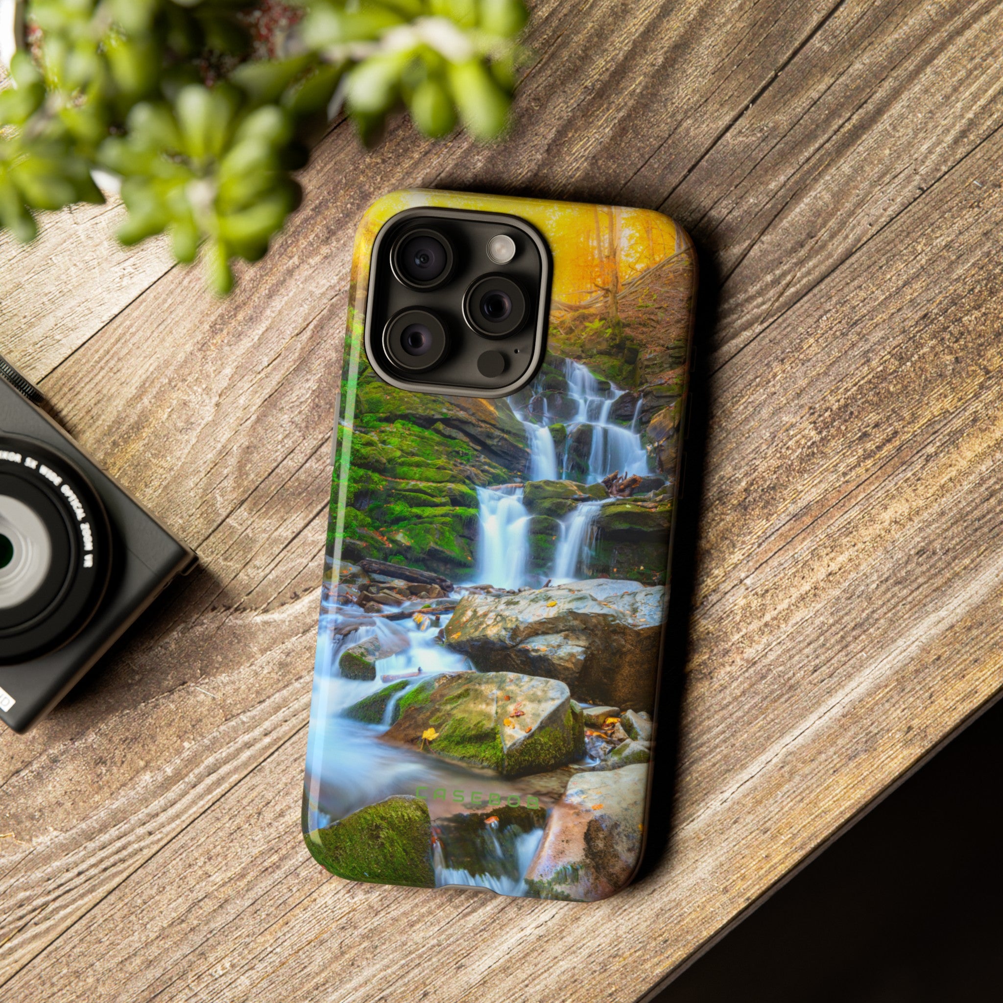 Autumn Mountain Waterfall - Protective Phone Case