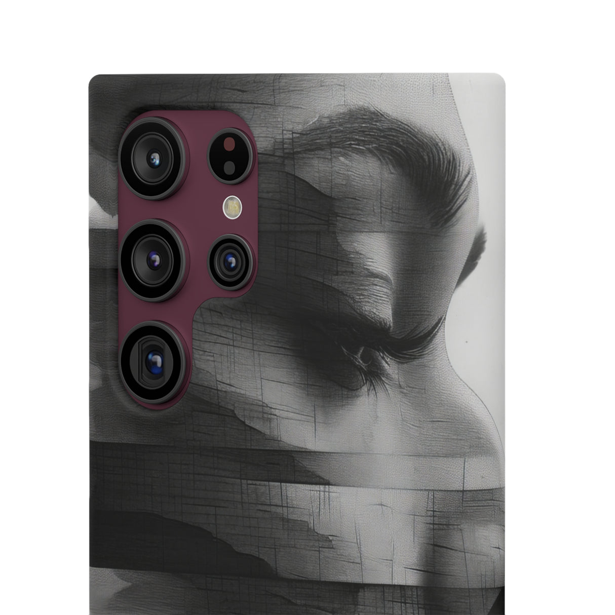 Abstract Glitch Portrait | Slim Phone Case for Samsung