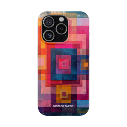 Vibrant Geometry - Flexi iPhone 15 Phone Case