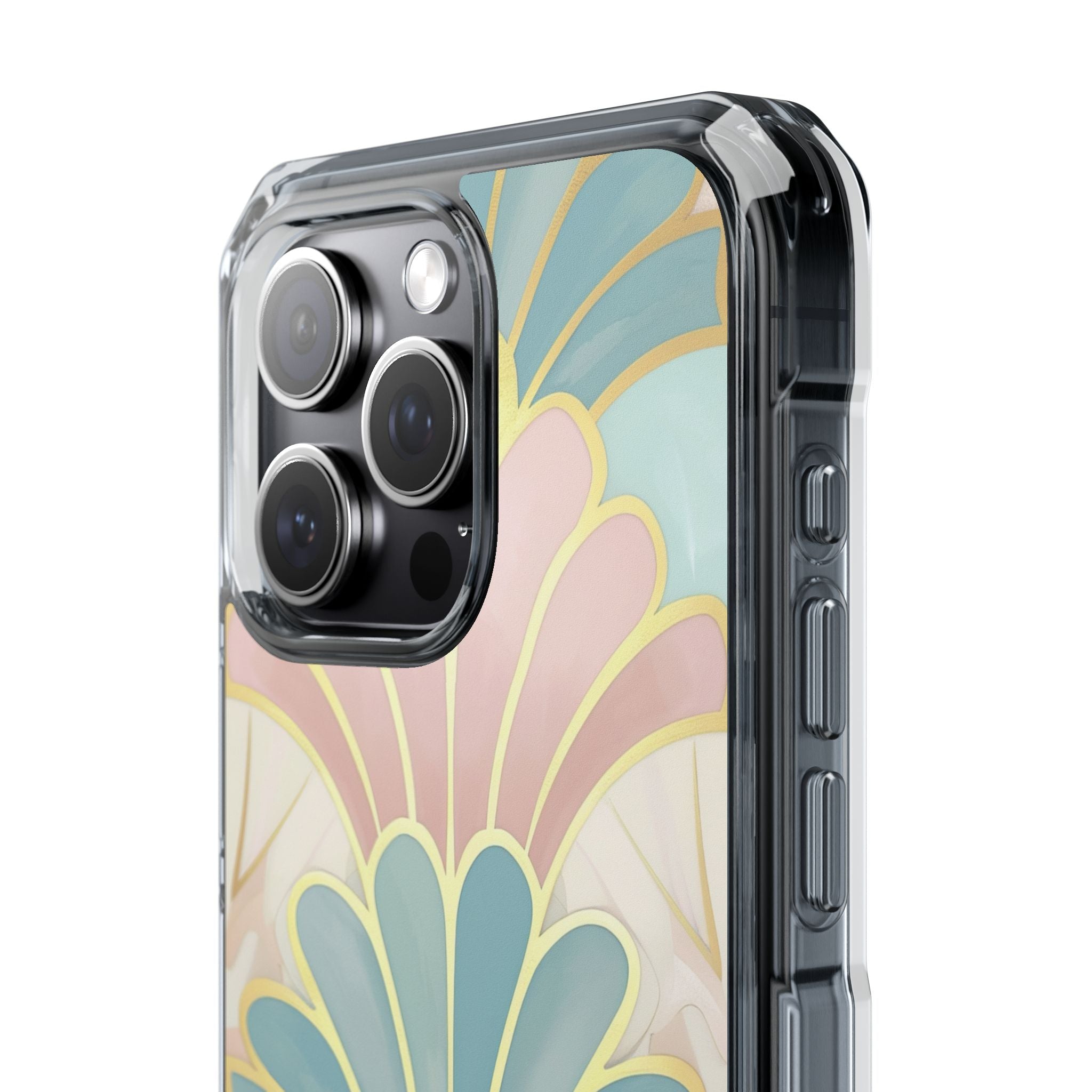 Pastel Deco Elegance - Clear Impact iPhone 15 Phone Case