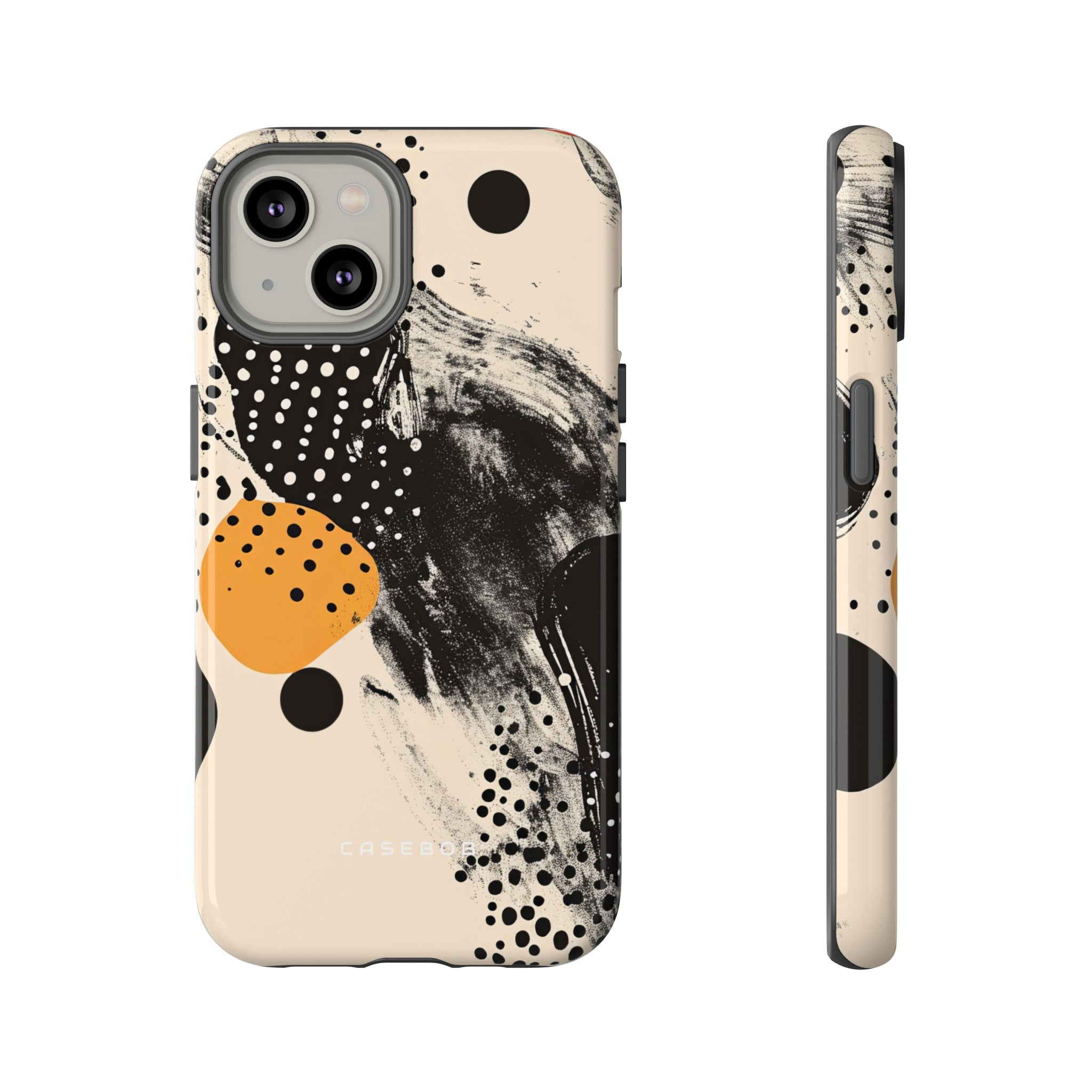 Black Dot Elegance - Protective Phone Case