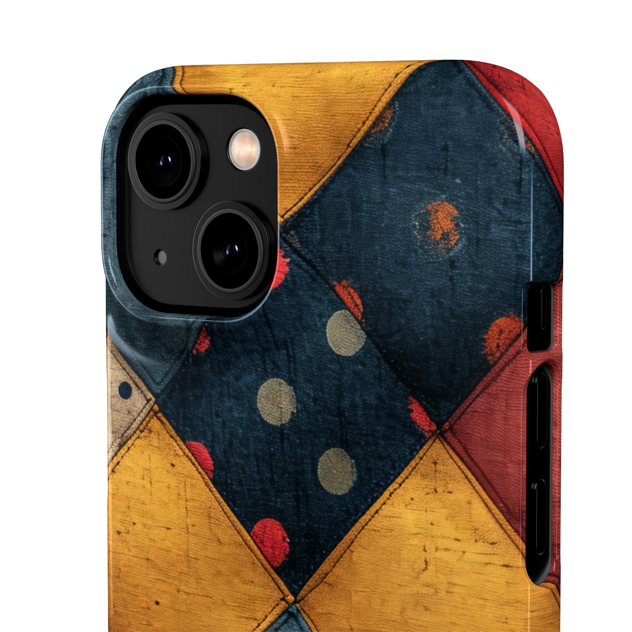 Blue Red Patchwork - Slim iPhone 14 Phone Case