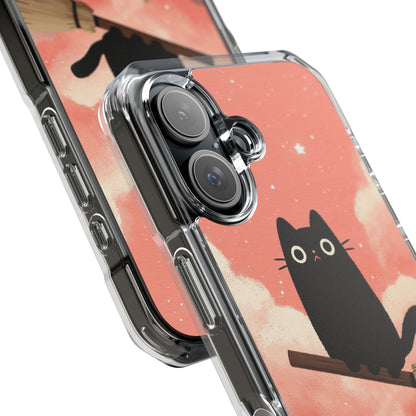 Cat Rides Broom iPhone Case - Impact