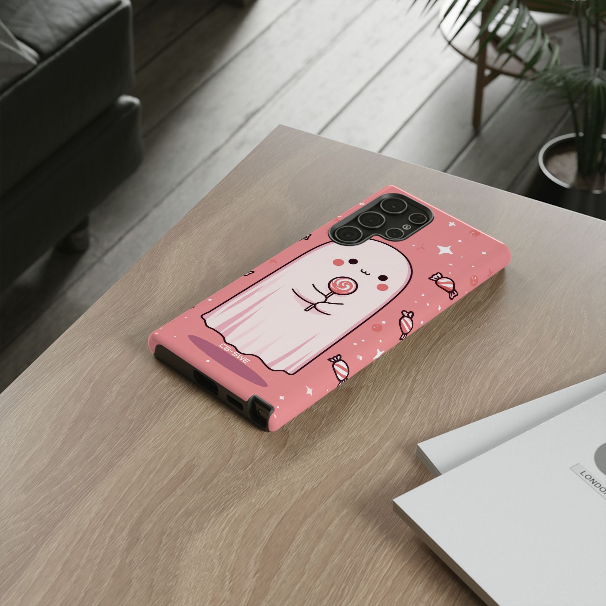 Cute Ghost Holds Candy - Samsung Case