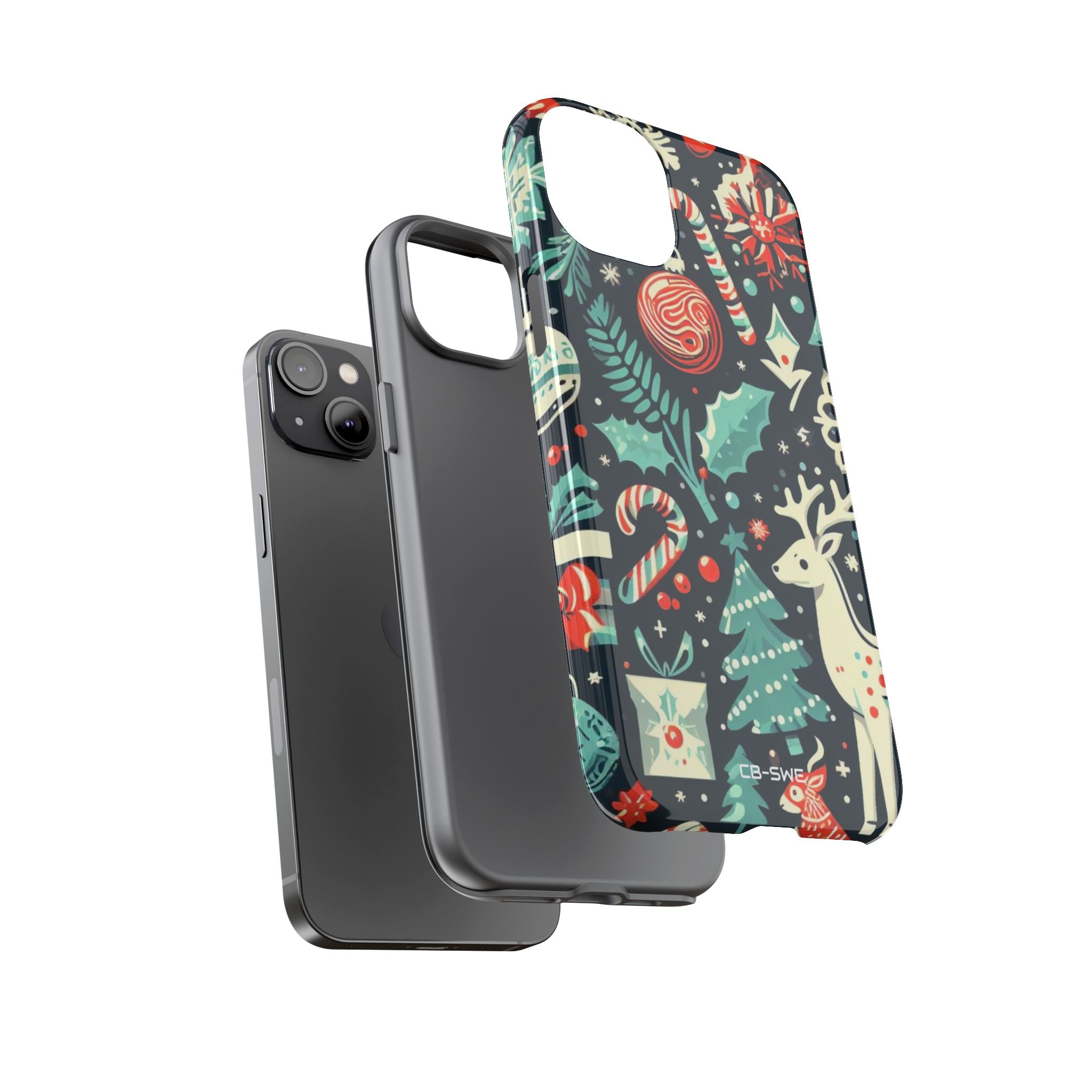 Festive Snowflakes Dance - iPhone Case