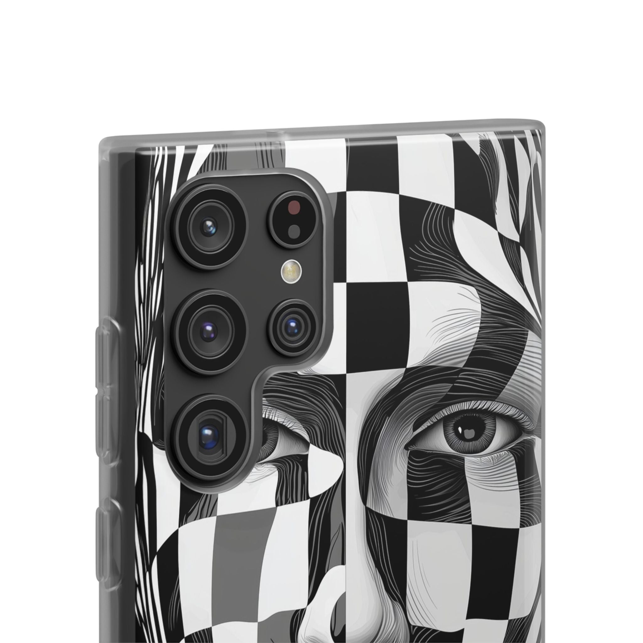 Checkered Face Samsung S22 Ultra Case - Soft