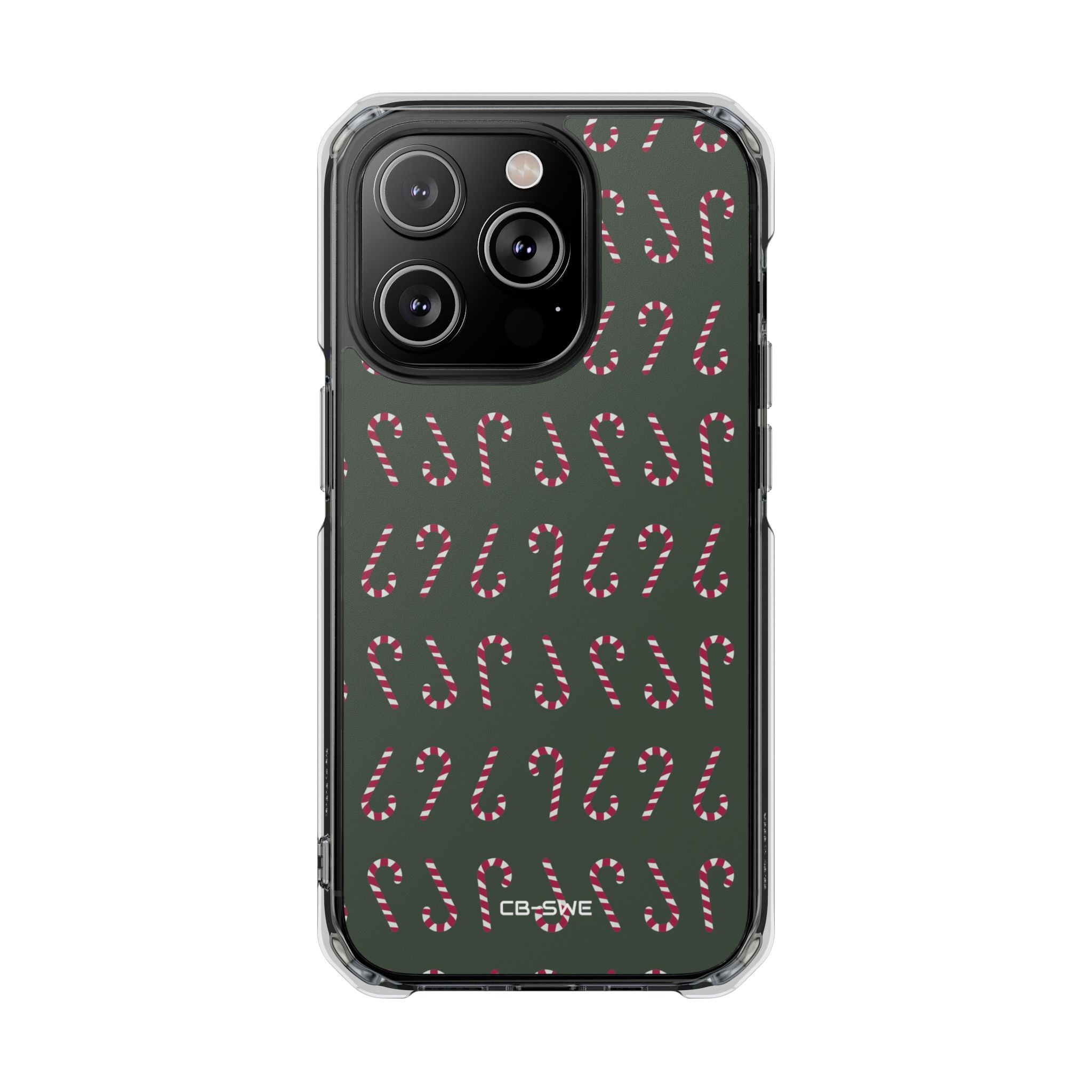 Candy Canes Aligned iPhone Case - Impact