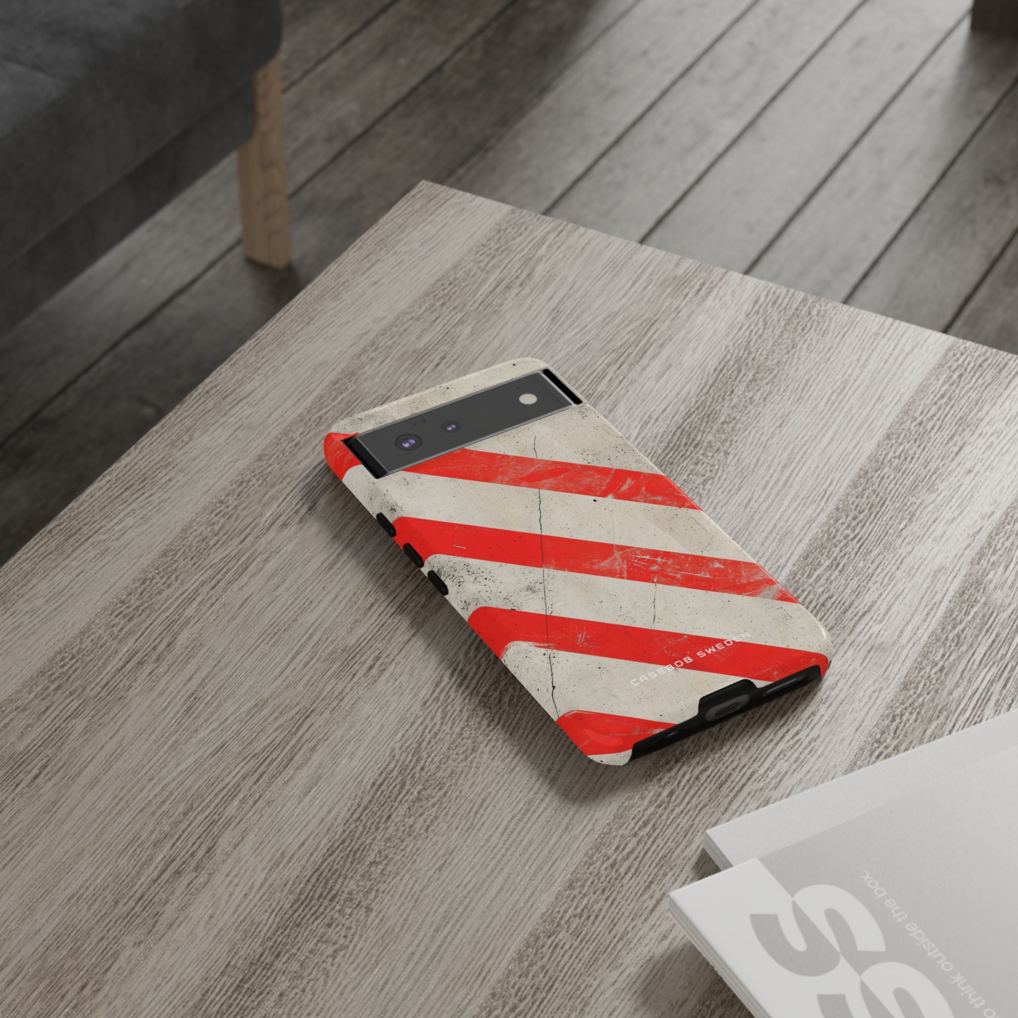 Striker Crimson Stripes Google Pixel 6 - Tough Phone Case