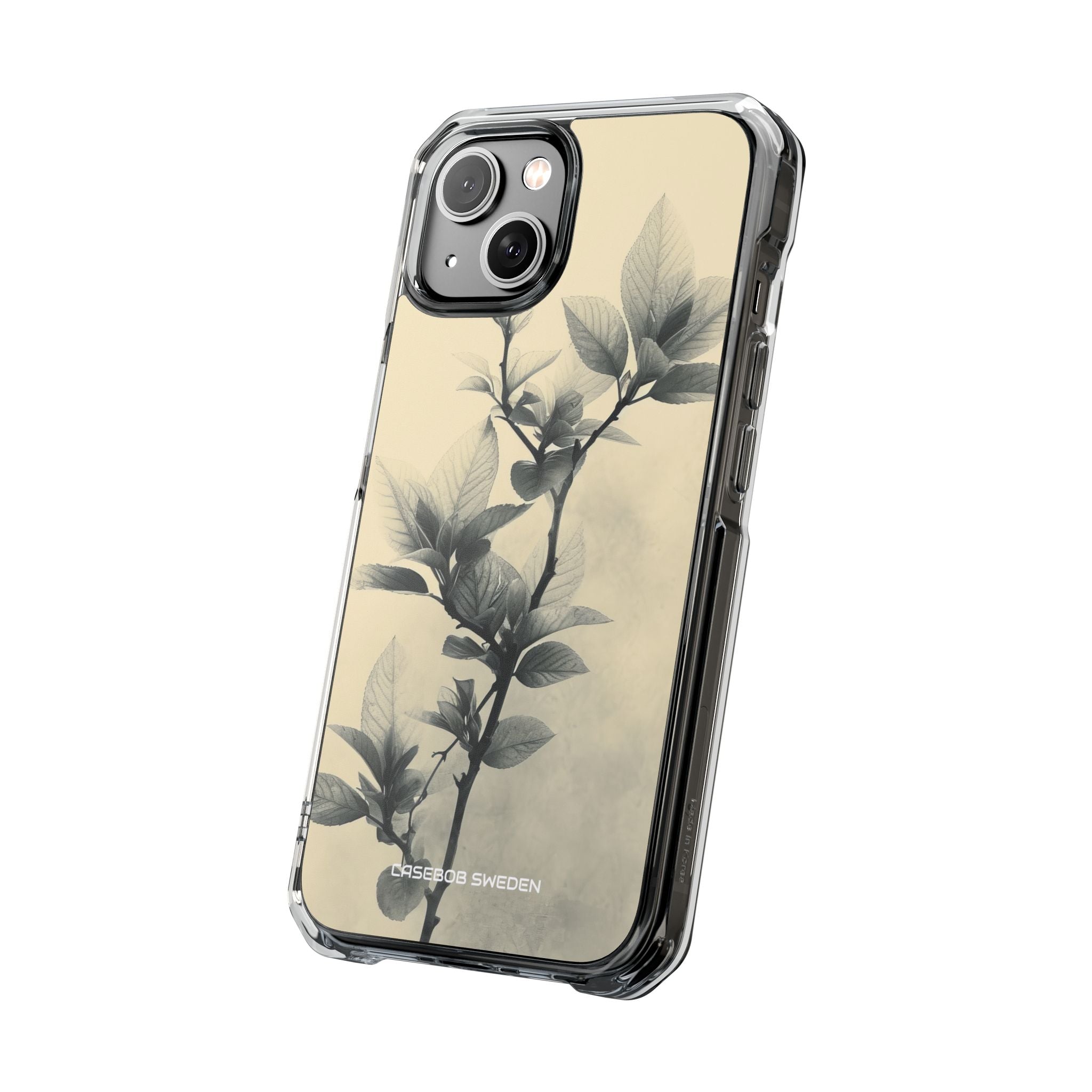 Beige Branch Art - Clear Impact iPhone 14 Phone Case