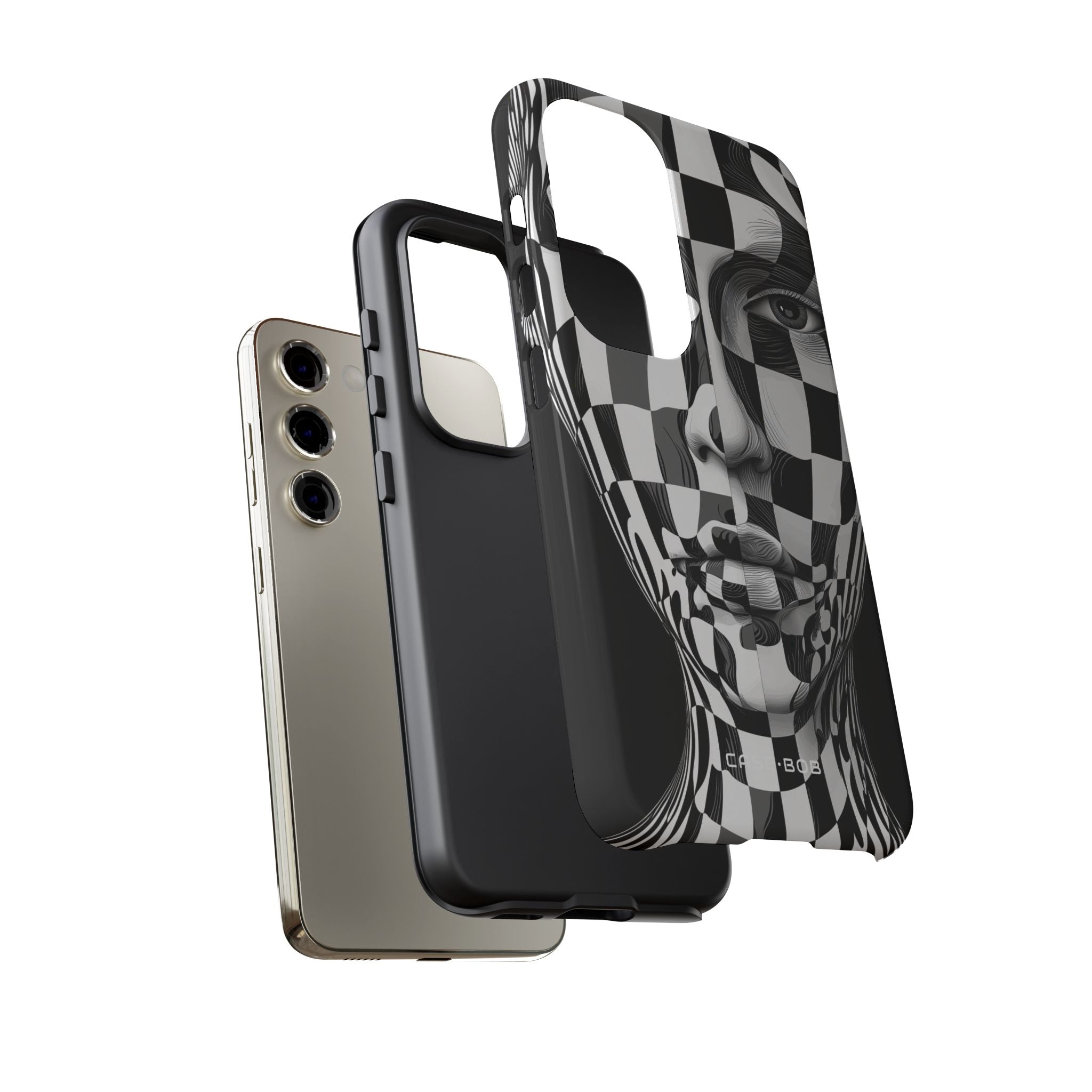 Checkered Face Samsung S23 Case - Tough
