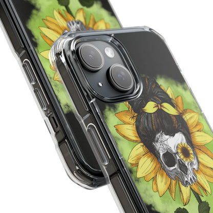 Sunflower Skull iPhone 15 Case - Impact